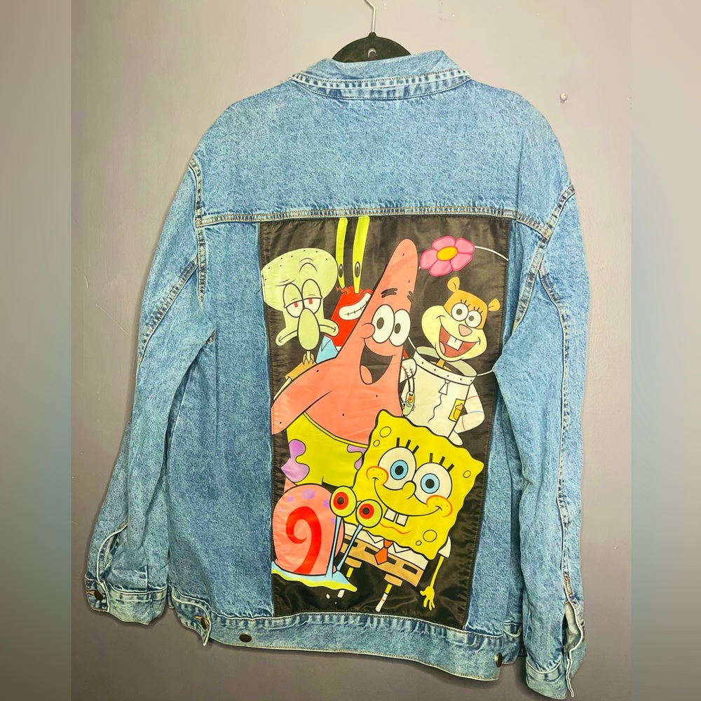- Nickelodeon SpongeBob Graphic Oversized Denim Jacket